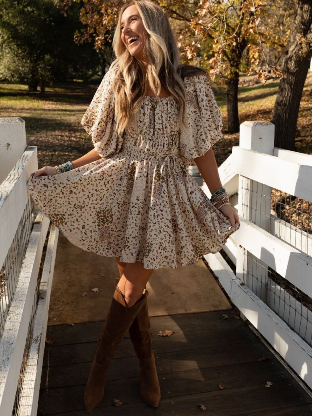 Three Bird Nest All My Love Bubble Sleeve Dress